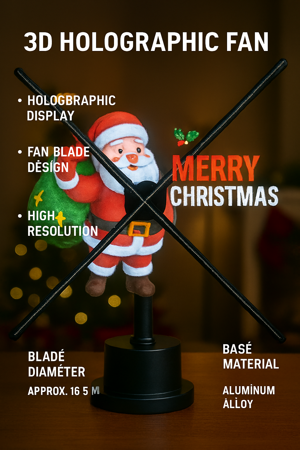 3D Holographic Advertising Fan Display